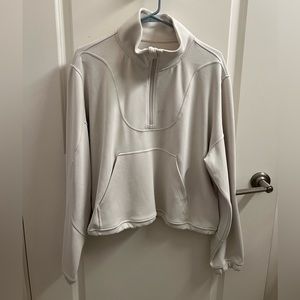 SOLD - NWOT Brushed Softstreme Half Zip (White Opal)